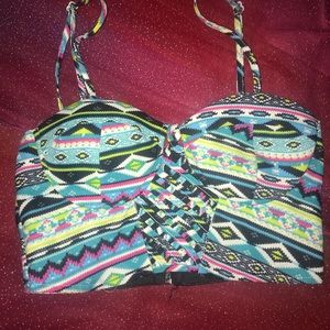 JOYCE COLORFUL CUTE CROP TOP